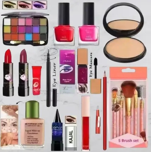 All-in-One Face Makeup Kit for Women 17 Pc Combo