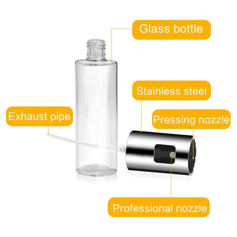 100ml Glass Oil Sprayer Dispenser Refillable Cooking Spray Bottle for Kitchen Use