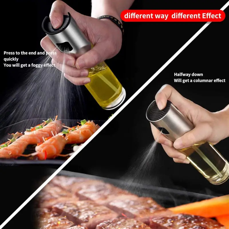 100ml Glass Oil Sprayer Dispenser Refillable Cooking Spray Bottle for Kitchen Use
