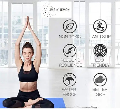 4MM YOGA MAT ENVIRONMENT FRIENDLY, EASY TO CARRY WITH CARRY STRAP