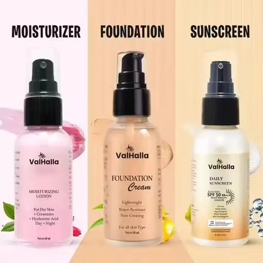 Complete Sun Care Trio Set  Sunscreen, Foundation & Moisturizer