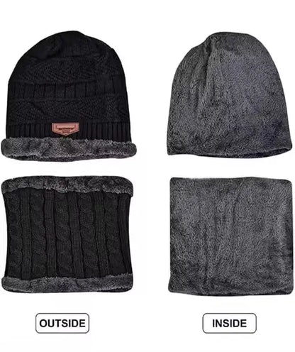 Woolen Beanie/Skull Cap & Neck Warmer Combo  Winter Wear Set