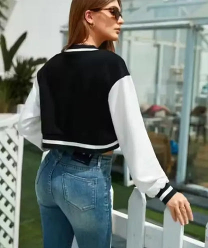 Stylish NY Varsity Jacket  Womens Fleece Outerwear