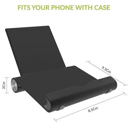 Krifton Adjustable Mobile Phone Stand, Phone Stand for Desk, Cradle Dock Mount, Plastic Desktop Stand Compatible with All Mobile Phones