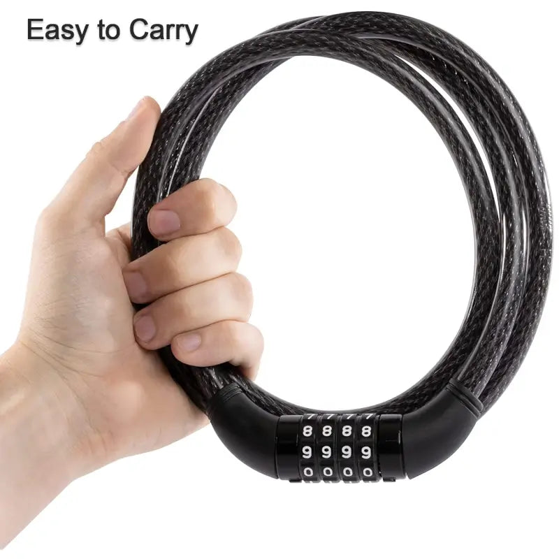 Heavy Duty Multi-Purpose Plastic Combination Lock for Helmet, Bicycles, and More