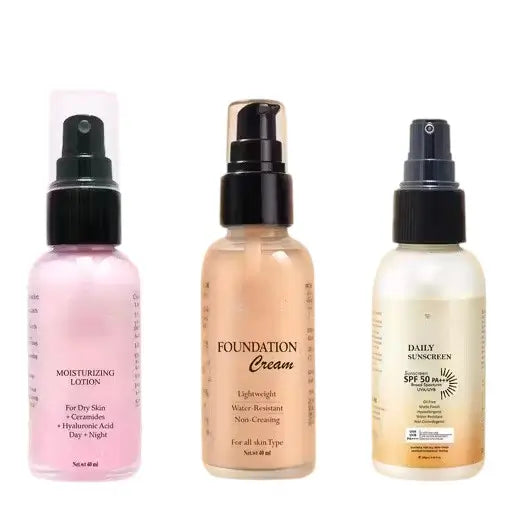 Complete Sun Care Trio Set  Sunscreen, Foundation & Moisturizer