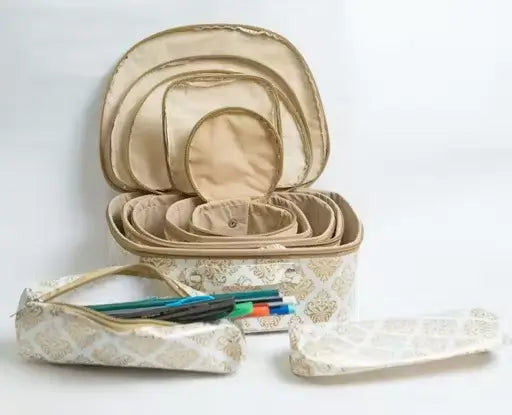 Makeup Vanity Box Set  7 Pc Travel Organizer