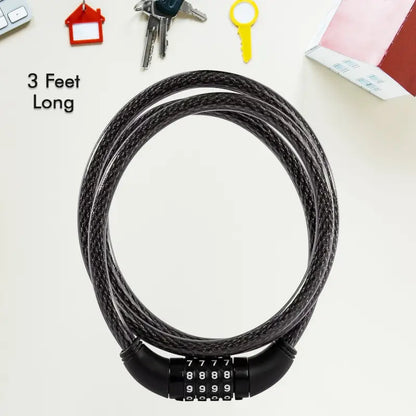 Heavy Duty Multi-Purpose Plastic Combination Lock for Helmet, Bicycles, and More