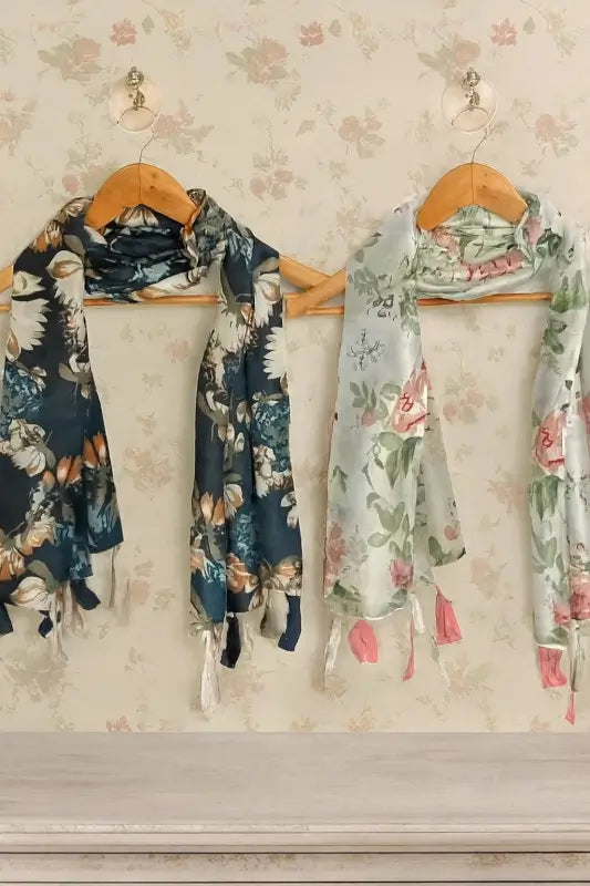 Printed Chiffon Stoles  Pack of 2 Stylish Scarves