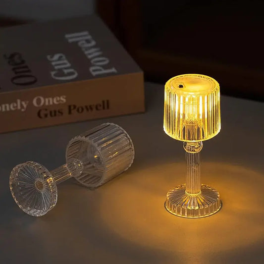 Portable Crystal LED Table Lamp Elegant Decorative Light