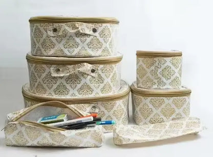 Makeup Vanity Box Set  7 Pc Travel Organizer