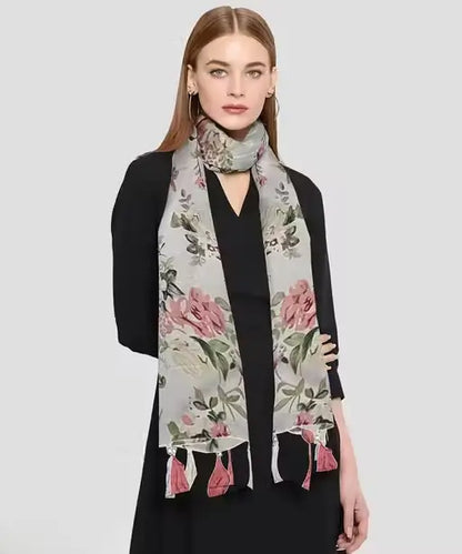 Printed Chiffon Stoles  Pack of 2 Stylish Scarves