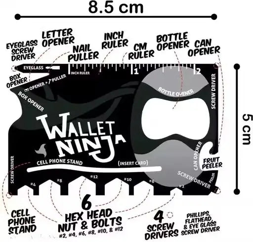 Ninja Wallet 18-in-1 Multi-Purpose Tool